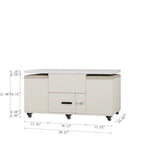 Modern Lift-Up Coffee Table with 4 Stools and 2 Drawers