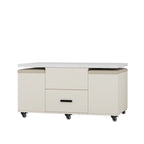 Modern Lift-Up Coffee Table with 4 Stools and 2 Drawers