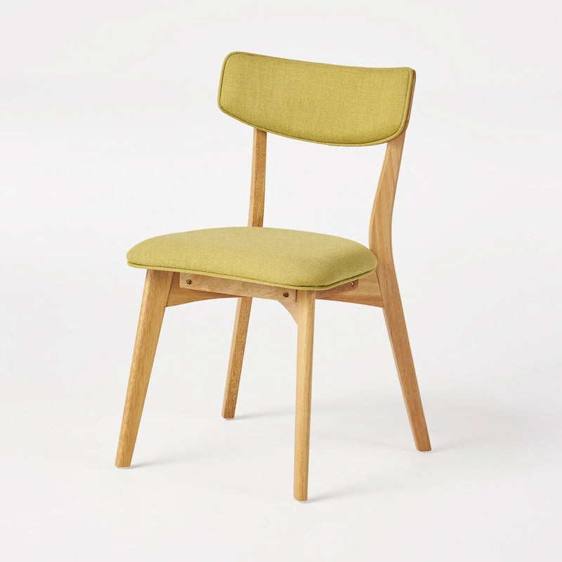 Chazz Mid-Century Modern Upholstered Rubberwood Dining Chairs (Set of 4) by
