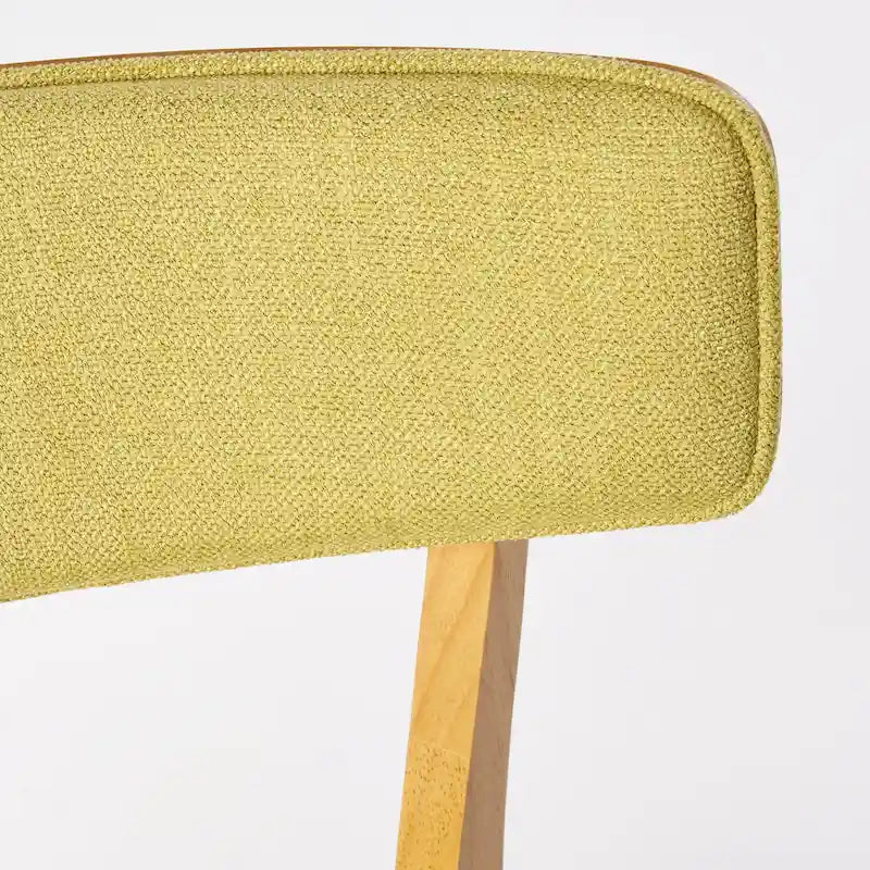 Chazz Mid-Century Modern Upholstered Rubberwood Dining Chairs (Set of 4) by