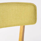 Chazz Mid-Century Modern Upholstered Rubberwood Dining Chairs (Set of 4) by