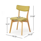 Chazz Mid-Century Modern Upholstered Rubberwood Dining Chairs (Set of 4) by