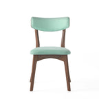 Chazz Mid-Century Modern Upholstered Rubberwood Dining Chairs (Set of 4) by