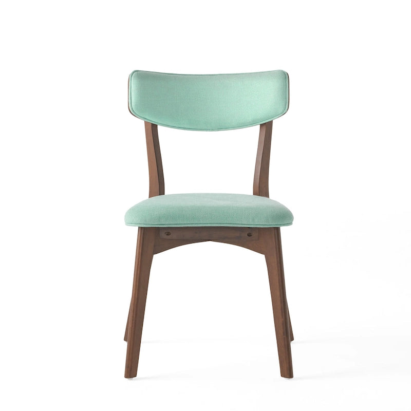 Chazz Mid-Century Modern Upholstered Rubberwood Dining Chairs (Set of 4) by