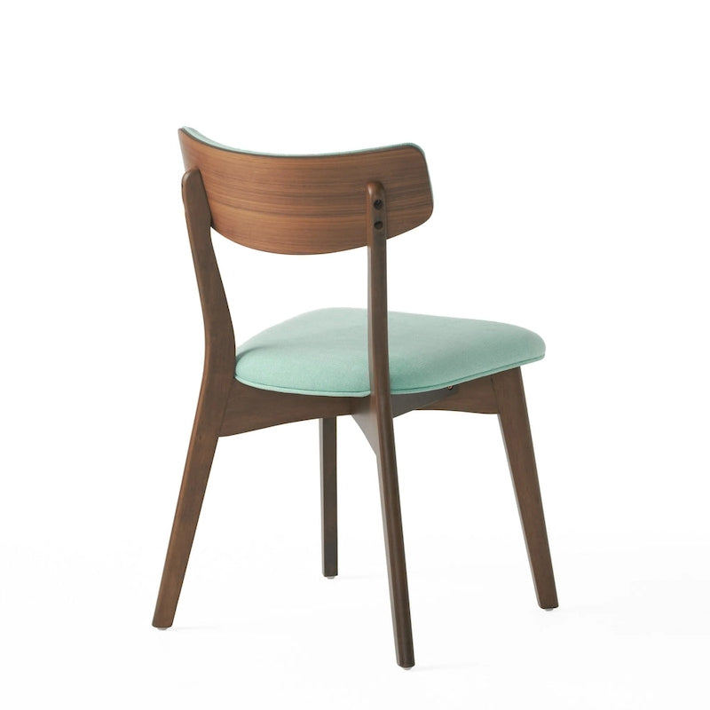 Chazz Mid-Century Modern Upholstered Rubberwood Dining Chairs (Set of 4) by