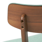 Chazz Mid-Century Modern Upholstered Rubberwood Dining Chairs (Set of 4) by