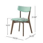 Chazz Mid-Century Modern Upholstered Rubberwood Dining Chairs (Set of 4) by