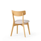 Chazz Mid-Century Modern Upholstered Rubberwood Dining Chairs (Set of 4) by