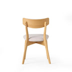 Chazz Mid-Century Modern Upholstered Rubberwood Dining Chairs (Set of 4) by