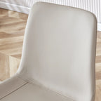 Dining Chair Set of 4, Family Dining Chair with Leather Backrest, Comfortable Kitchen Dining Chair with Extra Wide Cushion
