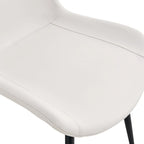 Dining Chair Set of 4, Family Dining Chair with Leather Backrest, Comfortable Kitchen Dining Chair with Extra Wide Cushion
