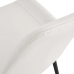 Dining Chair Set of 4, Family Dining Chair with Leather Backrest, Comfortable Kitchen Dining Chair with Extra Wide Cushion