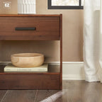 Modern Easy Assembly 1-Drawer Solid Wood Nightstand