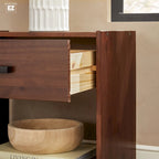 Modern Easy Assembly 1-Drawer Solid Wood Nightstand