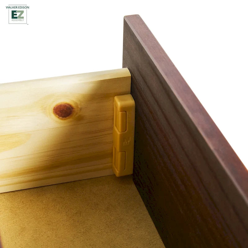 Modern Easy Assembly 1-Drawer Solid Wood Nightstand