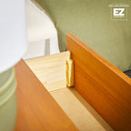 Modern Easy Assembly 1-Drawer Solid Wood Nightstand