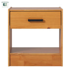 Modern Easy Assembly 1-Drawer Solid Wood Nightstand