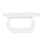 Modern Cloud Coffee Table with 1.5 Thick Tabletop,Cream Style Irregular End Table with Curved Legs,Unique Design Accent Table