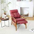Wine Red 26.38 Adjustable Chaise Lounge Chair