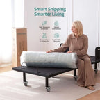 Twin XL Adjustable Bed Frame & 6 Mattress  Zero Gravity Bed with Side Rails