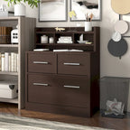 Greene Transitional 3-Drawer Wood File Cabinet Work Station by