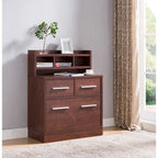 Greene Transitional 3-Drawer Wood File Cabinet Work Station by