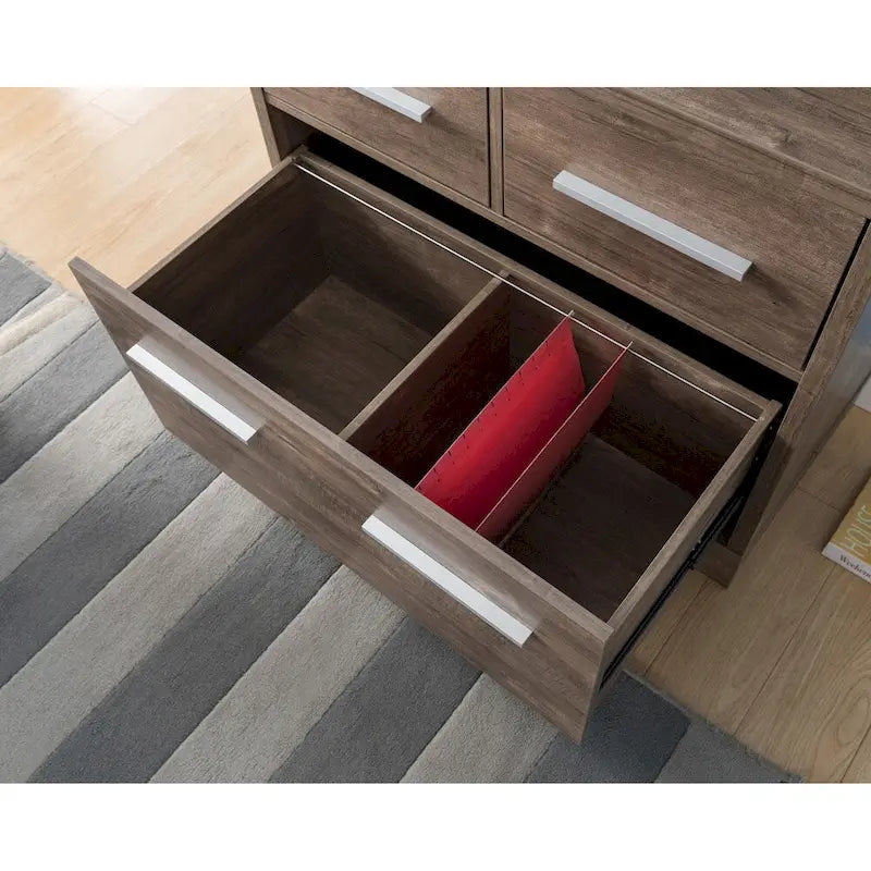 Greene Transitional 3-Drawer Wood File Cabinet Work Station by
