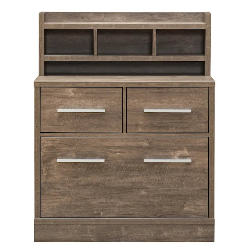 Greene Transitional 3-Drawer Wood File Cabinet Work Station by