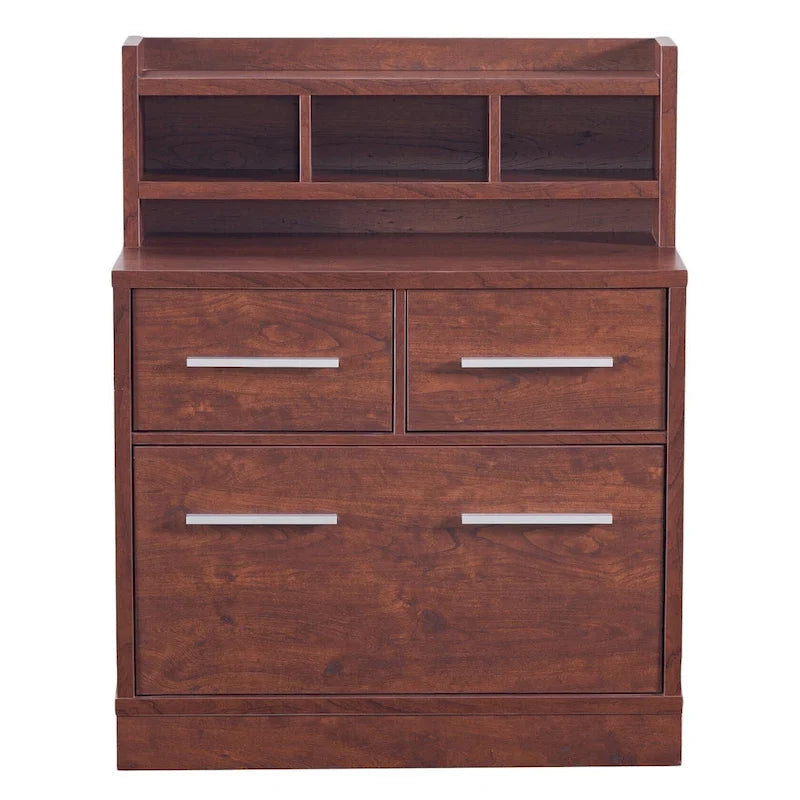 Greene Transitional 3-Drawer Wood File Cabinet Work Station by