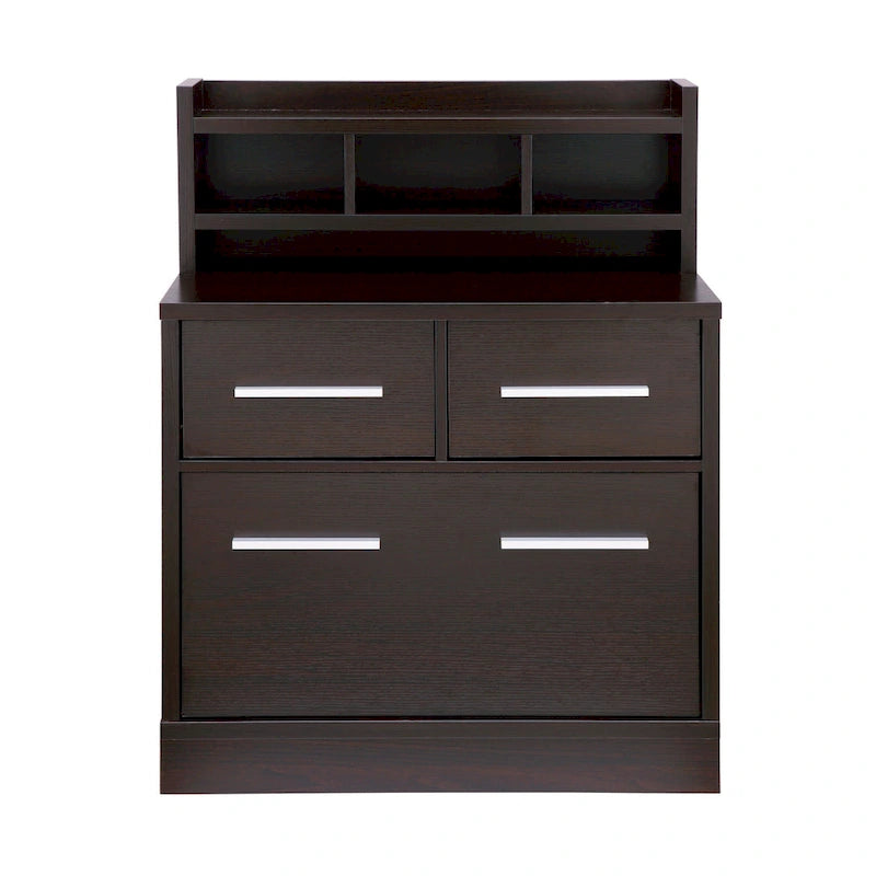 Greene Transitional 3-Drawer Wood File Cabinet Work Station by