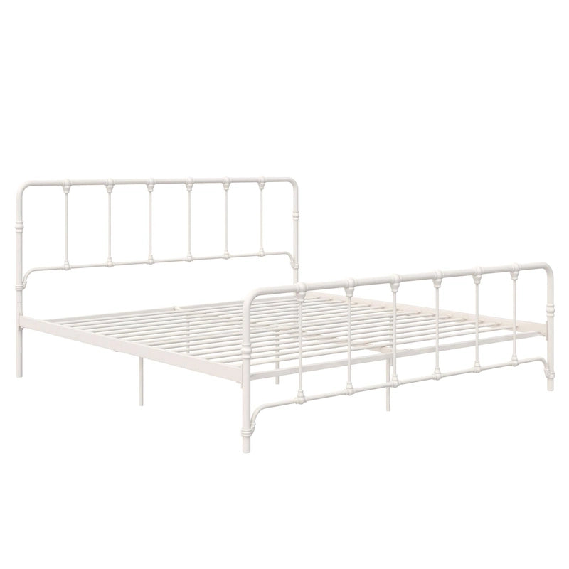 Sandy Farmhouse Metal Bed