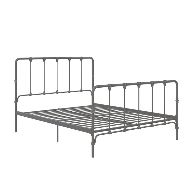 Sandy Farmhouse Metal Bed