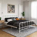 Sandy Farmhouse Metal Bed