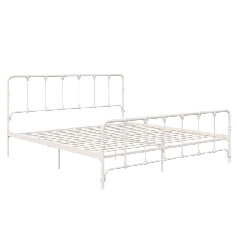 Sandy Farmhouse Metal Bed
