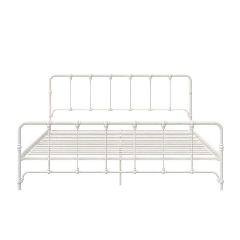 Sandy Farmhouse Metal Bed