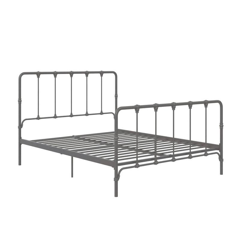 Sandy Farmhouse Metal Bed