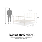 Sandy Farmhouse Metal Bed