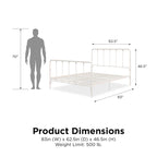 Sandy Farmhouse Metal Bed