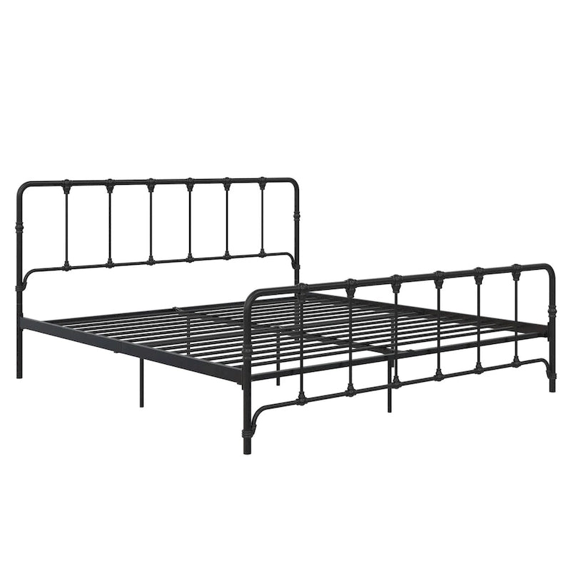 Sandy Farmhouse Metal Bed