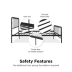 Sandy Farmhouse Metal Bed