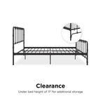 Sandy Farmhouse Metal Bed
