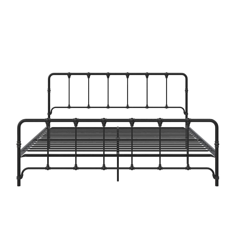 Sandy Farmhouse Metal Bed