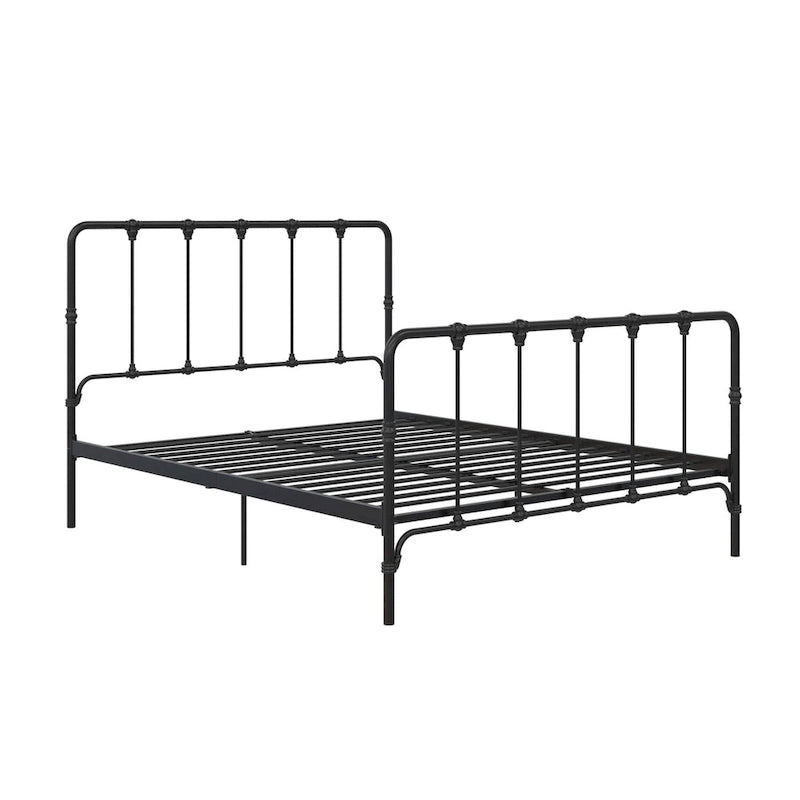 Sandy Farmhouse Metal Bed