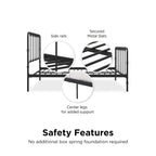 Sandy Farmhouse Metal Bed