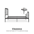 Sandy Farmhouse Metal Bed