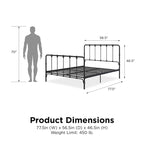 Sandy Farmhouse Metal Bed