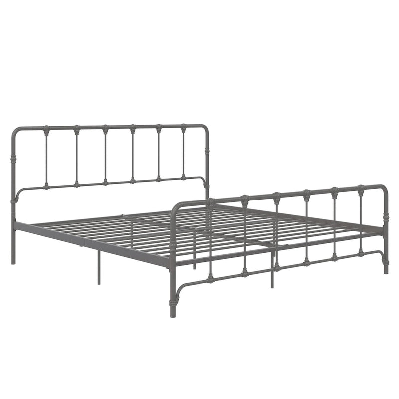 Sandy Farmhouse Metal Bed