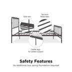 Sandy Farmhouse Metal Bed