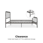 Sandy Farmhouse Metal Bed