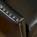 Austin Black Bonded Leather Club Chair by